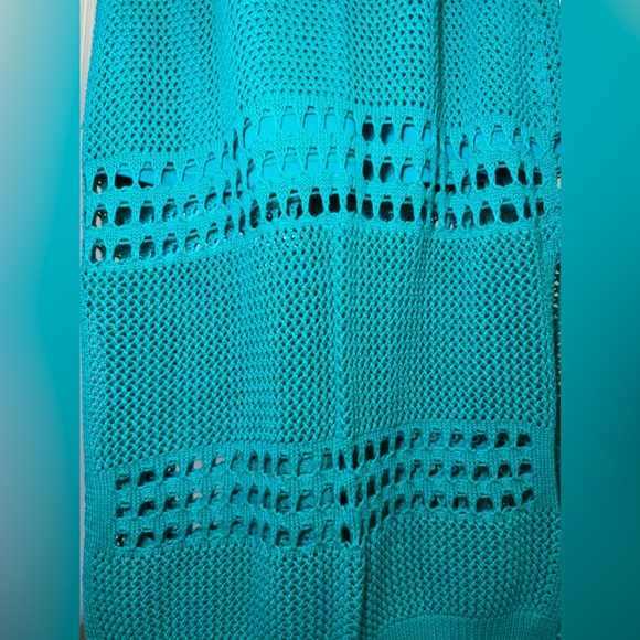Lulus Green Crochet Midi Dress Small - Picture 3 of 8